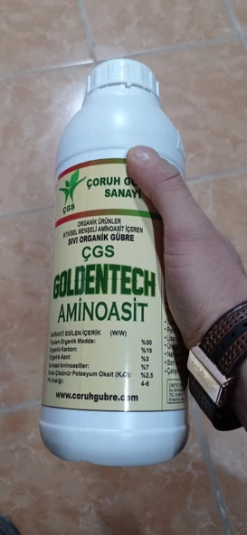 % 100 ORGANİK ÇGS - GOLDENTECH AMİNOASİT SIVI GÜBRE ( 1 Lt) ürün görseli 1
