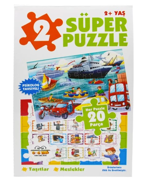 Süper Puzzle Taşıtlar ve Meslekler 0 6 Yaş Yayınları ürün görseli 1