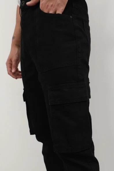 Erkek Kargo Cep Jean Pantolon - Resim 11