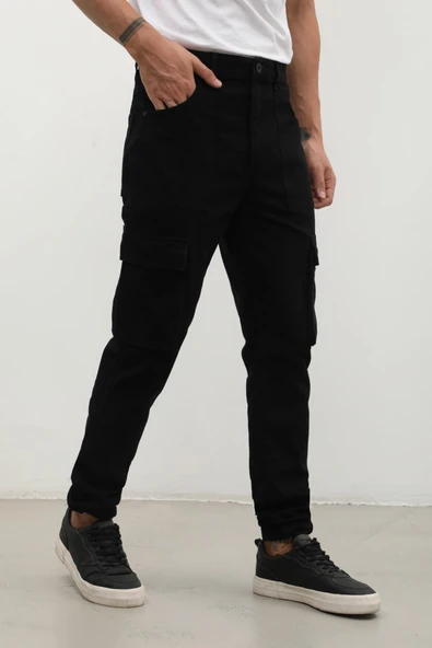 Erkek Kargo Cep Jean Pantolon - Resim 9
