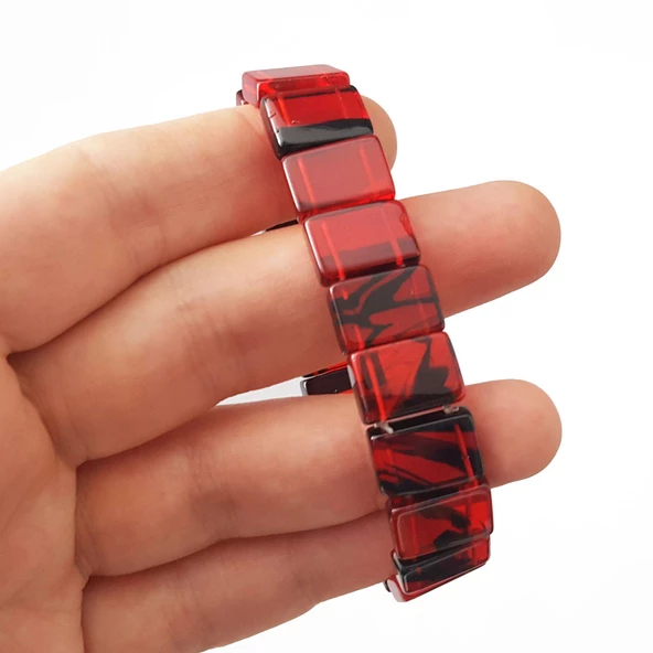 Özel Tasarım Elastik Trend Model Unisex Sıkma Kehribar Bileklik ürün görseli 1