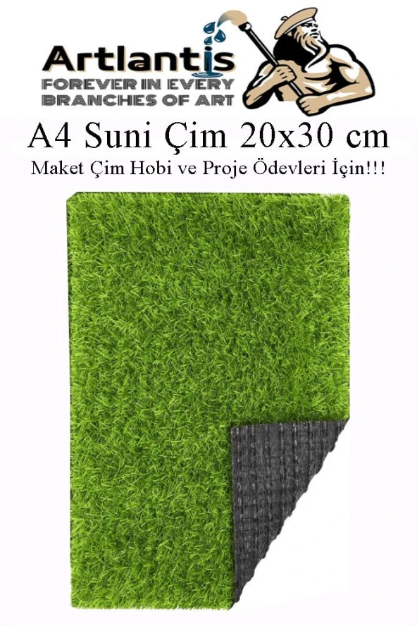Yapay Çim A4 20x30 cm 1 Adet A4 Boyutunda Maket Çim Dekorati Yapay Çim Halı Teraryum Suni Çim ürün görseli 1