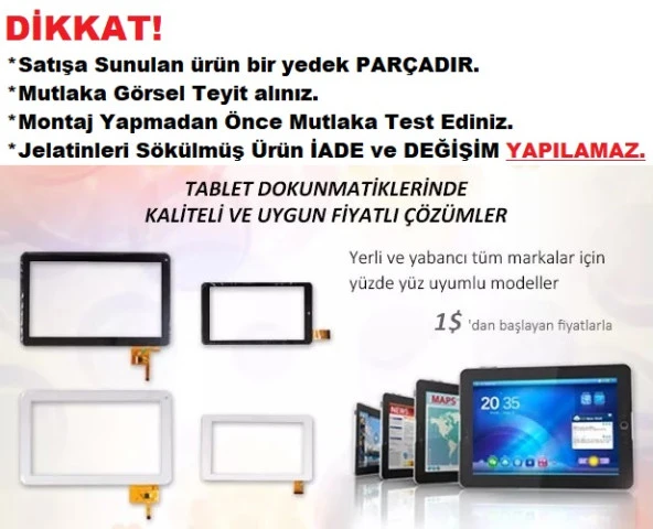 Polaroid MID3810P 10.1'' uyumlu Dokunmatik Panel - Resim 2