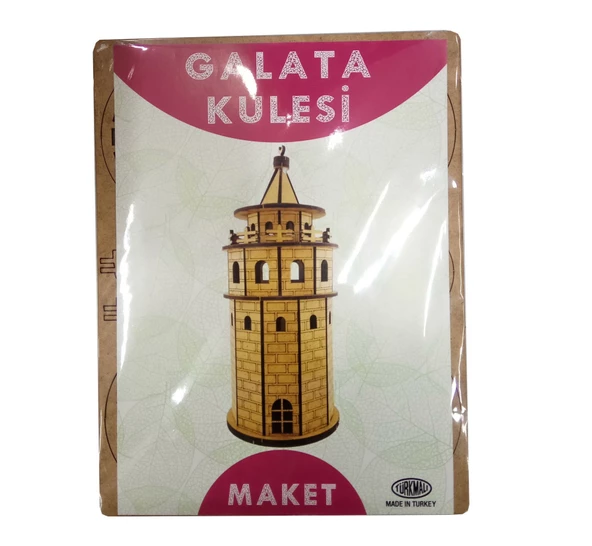 Ahşap Galata Kulesi Maketi - 3 Boyutlu - Kampanyalı Fiyat ürün görseli 1