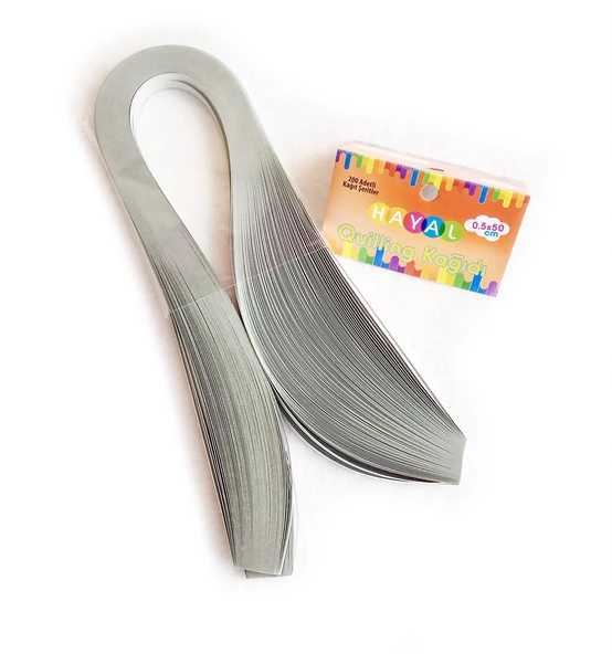 Hayal Quilling Kağıdı - Gri Renk 200lü - Resim 3