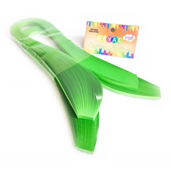 Hayal Quilling Kağıdı -  Yeşil Renk 200lü ürün görseli 1
