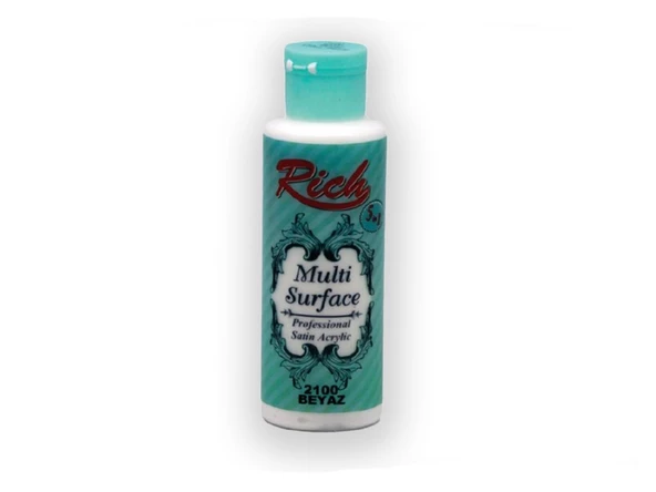 Rich Multi Surface Akrilik Boya 130 cc 2100 Beyaz Renk ürün görseli 1