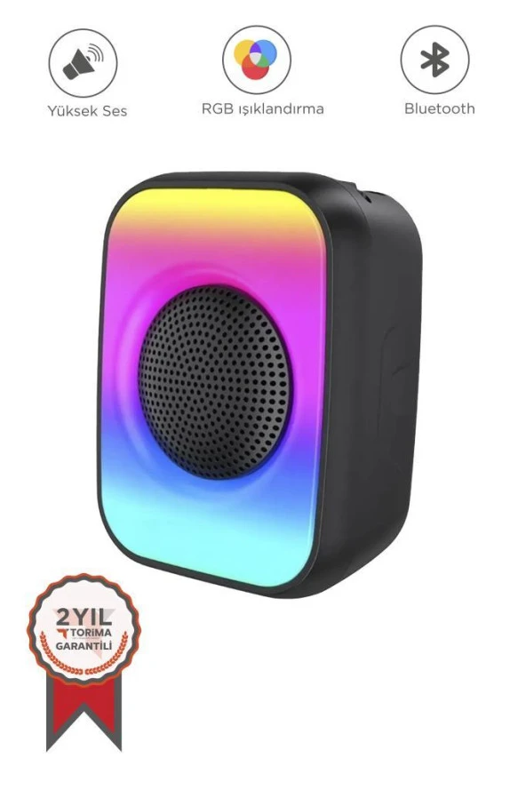 Torima Siyah GTS-1867 Işıklı Taşınabilir Bluetooth Hoparlör ürün görseli 1