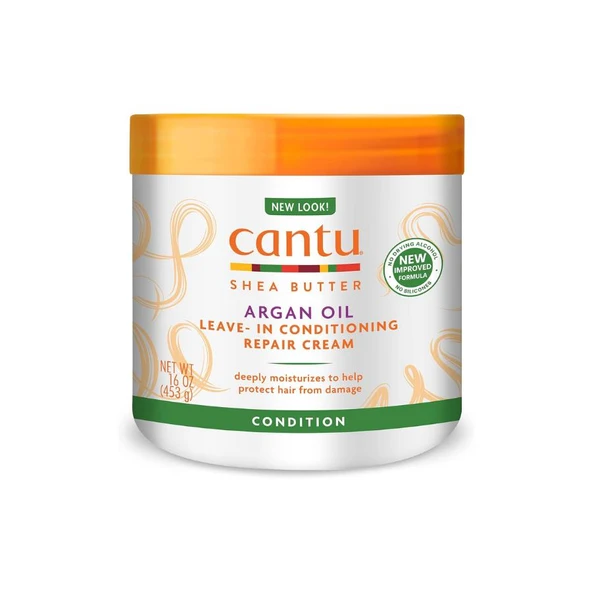 Cantu Kıvırcık ve Dalgalı Saçlar Argan Yağlı Durulanmayan Onarıcı Saç Kremi 453 gr ürün görseli 1