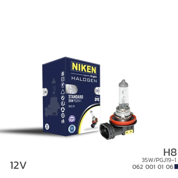 Niken 12V H8 35W Halojen Ampul ürün görseli 1