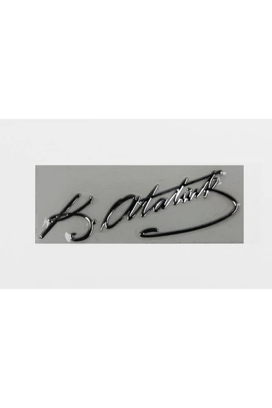 Metal Yazı 8x2cm Atatürk İmzası ürün görseli 1