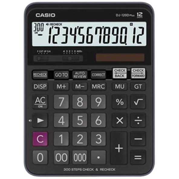 Casio DJ-120D Plus İşlem Kontrollü 12 Hane Masa Üstü Hesap Makinesi ürün görseli 1