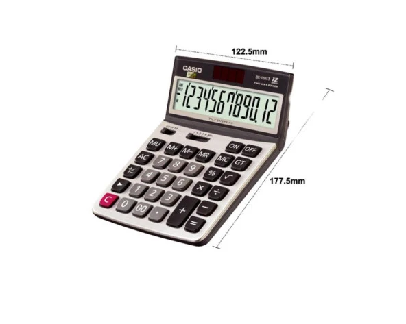 Casio DX-120ST 12 Hane Oynar Başlıklı Masa Üstü Hesap Makinesi ürün görseli 1