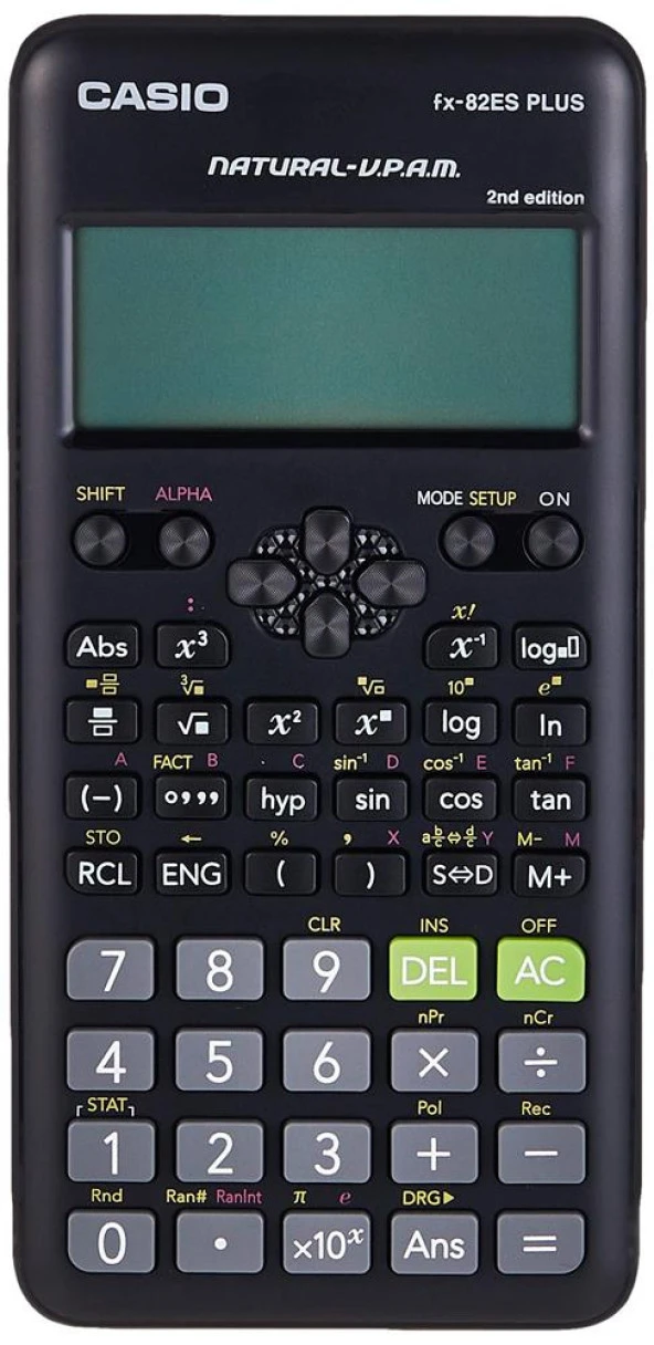 Casio FX-82ES Plus Siyah Bilimsel Fonksiyonlu Hesap Makinesi 2.Versiyon ürün görseli 1