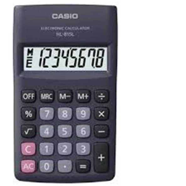 Casio HL-815L-BK 8 Hane Siyah Hesap Makinesi ürün görseli 1