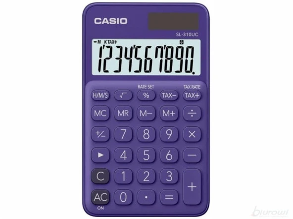 Casio SL-310UC-PL Cep Tipi 10 Hane Mor Hesap Makinesi ürün görseli 1