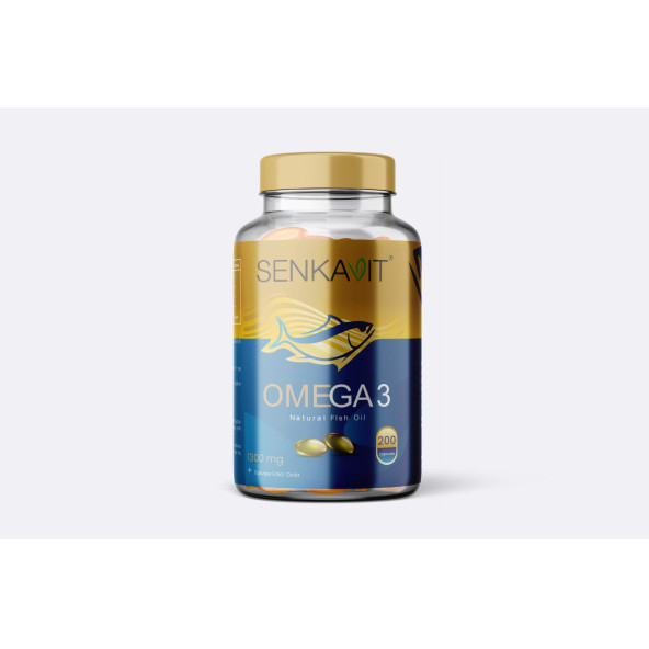 Senkavit Omega 3 ve Vitamin D3 İçeren Yumuşak 200 lü Soft jel ürün görseli 1