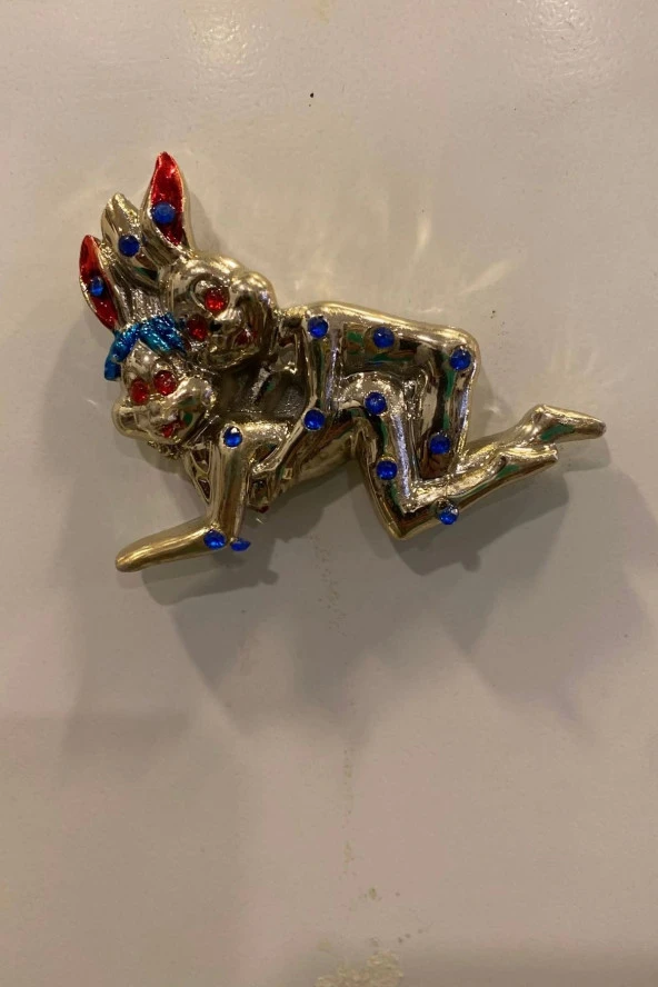 Magnet Playboy Tavşan Eroti k Figürlü Taşlı Metal Mıknatıs Magnet 1 ürün görseli 1