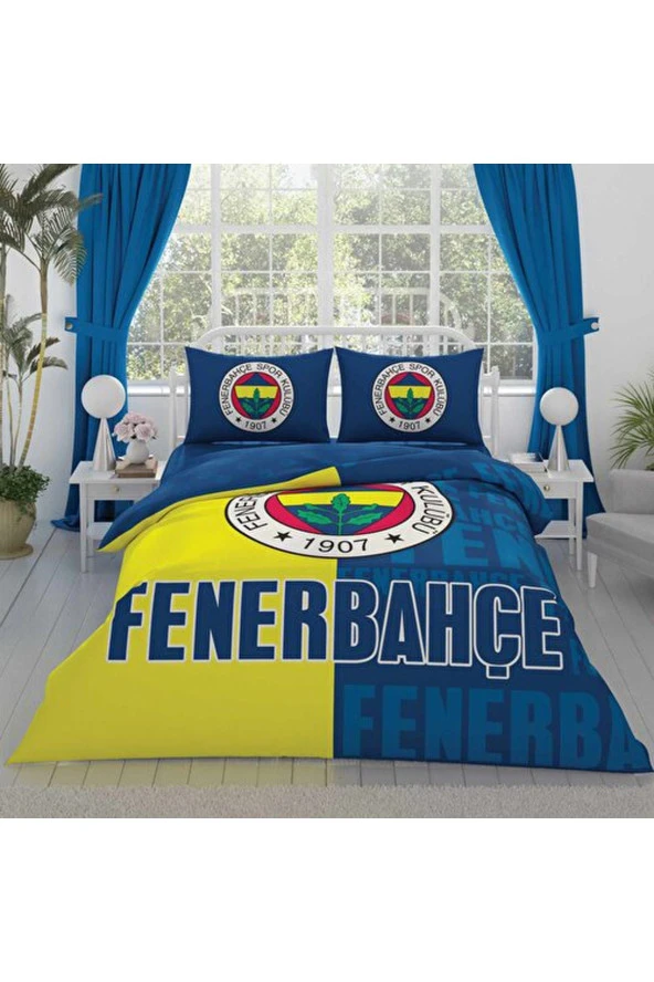 Taç Fenerbahçe Parçalı Logo Pamuk Nevresim Takımı ürün görseli 1