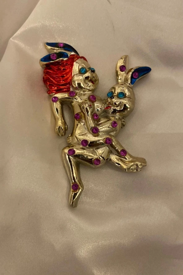 Magnet Playboy Tavşan Eroti k Figürlü Taşlı Metal Mıknatıs Magnet 2 ürün görseli 1