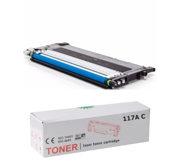 HP UYUMLU W2071A (117A) MAVİ ÇİPSİZ Muadil Toner ürün görseli 1