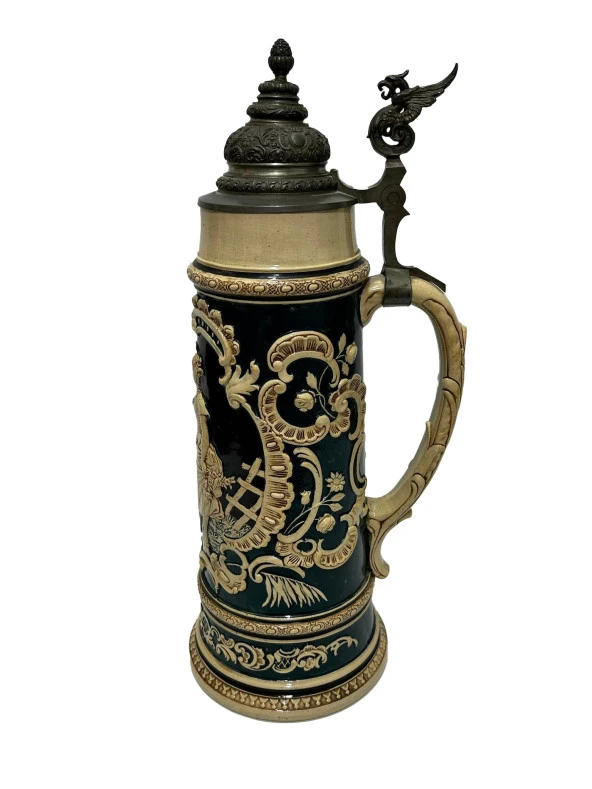 Porselen Kabartmalı Alman Bira Bardağı 40cm ürün görseli 1