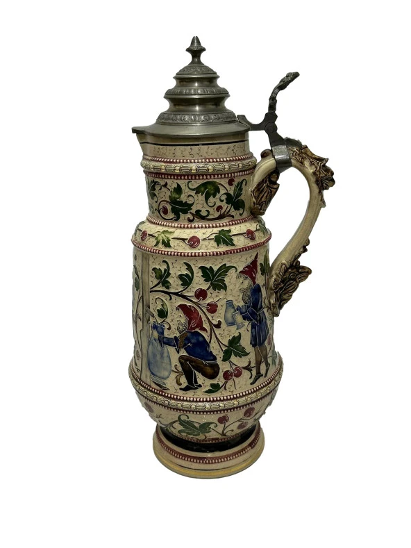 Porselen Kabartmalı Alman Bira Bardağı 39cm ürün görseli 1