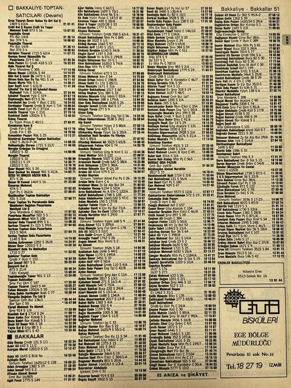 İzmir 1982-1983 Meslek Reklam İlanı Efemera S51 ürün görseli 1