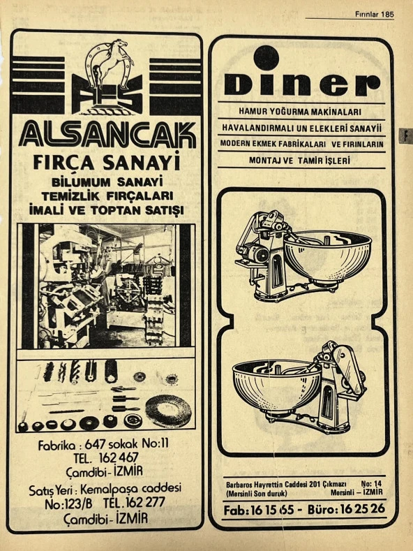 İzmir 1982-1983 Meslek Reklam İlanı Efemera S185 ürün görseli 1