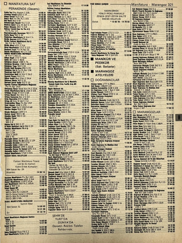 İzmir 1982-1983 Meslek Reklam İlanı Efemera S321 ürün görseli 1