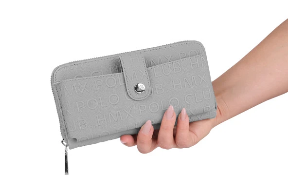 Bagacar Bozuk Para ve Telefon  Bölmeli Kullanışlı Cüzdan Gri ürün görseli 1