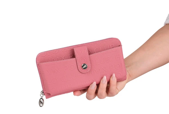 Bagacar Bozuk Para ve Telefon  Bölmeli Kullanışlı Cüzdan Pembe ürün görseli 1