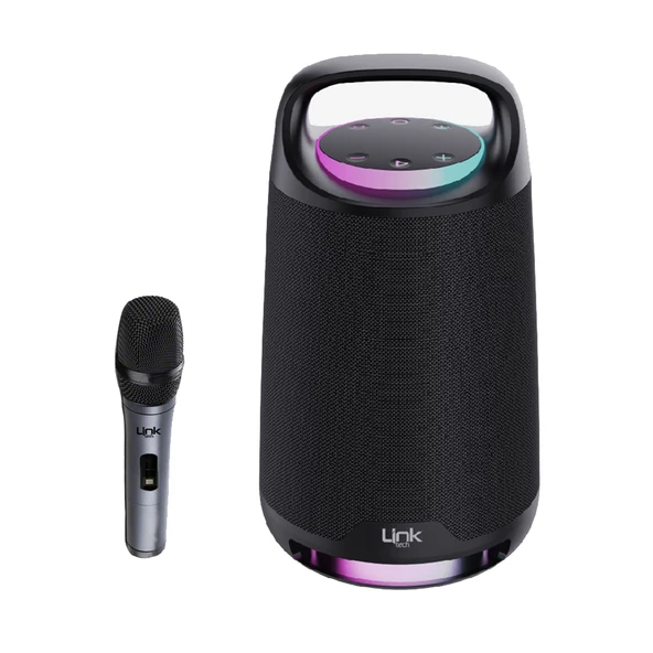 LinkTech M406 Premium RGB 80W Mikrofonlu Kablosuz BT Hoparlör ürün görseli 1