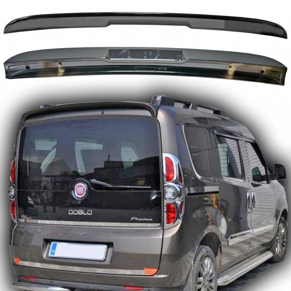 AUTOGP Fiat doblo 2 3 bagaj üstü spoiler siyah boyalı 2010 / 2019 ürün görseli 1