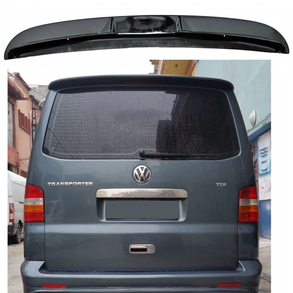 AUTOGP Vw transporter t5 t6 t7 t8 bagaj üstü spoiler siyah boyalı ürün görseli 1