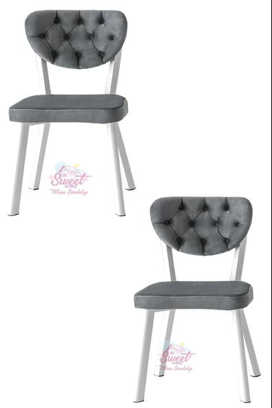 Simge Metal Sandalye Renkli Ayak 2 Li Set Cafe,Restaurant,Mutfak,Salon,Yemek Odası Sandalyesi ürün görseli 1