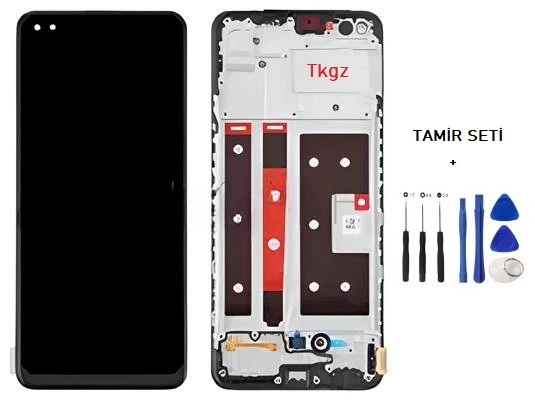 Oppo Reno 4 LİTE Lcd Ekran Dokunmatik Orijinal Kalite ÇITALI + TAMİR SETİ ürün görseli 1
