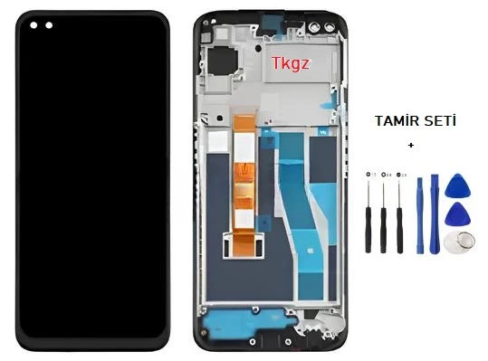 Oppo Realme 6 PRO Lcd Ekran Dokunmatik Orijinal Kalite ÇITALI + TAMİR SETİ ürün görseli 1
