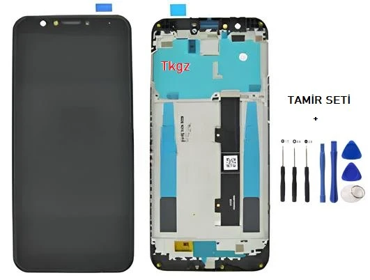 General Mobile GM8 Lcd Ekran Dokunmatik Orijinal Kalite ÇITALI SİYAH + TAMİR SETİ ürün görseli 1