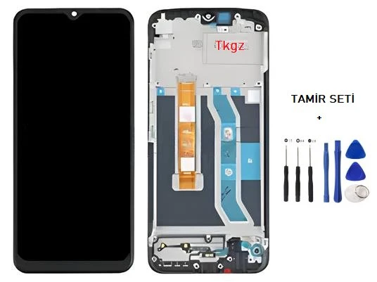 Oppo Realme C21Y Lcd Ekran Dokunmatik Orijinal Kalite ÇITALI + TAMİR SETİ ürün görseli 1