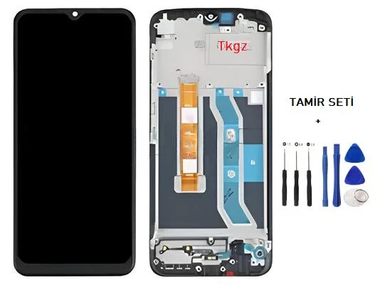 Oppo Realme C25Y Lcd Ekran Dokunmatik Orijinal Kalite ÇITALI + TAMİR SETİ ürün görseli 1
