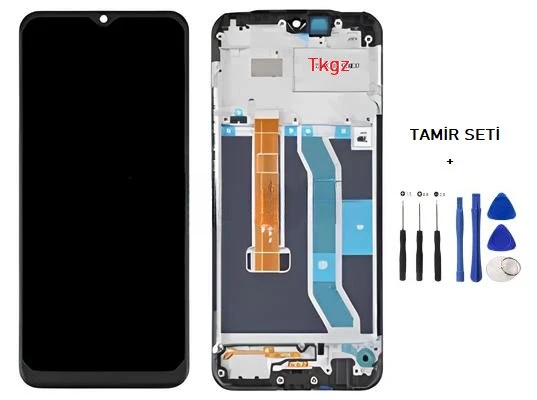 Oppo Realme C25 Lcd Ekran Dokunmatik Orijinal Kalite ÇITALI + TAMİR SETİ ürün görseli 1