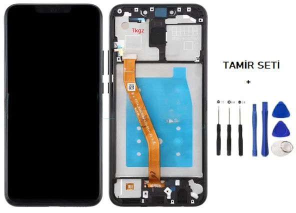 Tkgz - Mate 20 Lite Lcd Ekran Dokunmatik Orijinal KaLite ÇITALI SİYAH + TAMİR SETİ ürün görseli 1