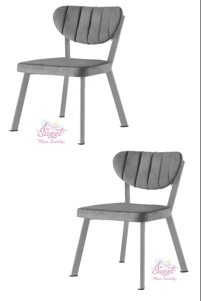 Esinti Metal Sandalye Renkli Ayak 2 Li Set Cafe,Restaurant,Mutfak,Salon,Yemek Odası Sandalyesi ürün görseli 1