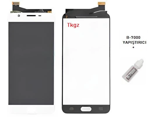 Samsung Galaxy J7 PRİME  - SM-G610F Lcd Ekran Dokunmatik Orijinal Kalite BEYAZ + B-7000 ürün görseli 1