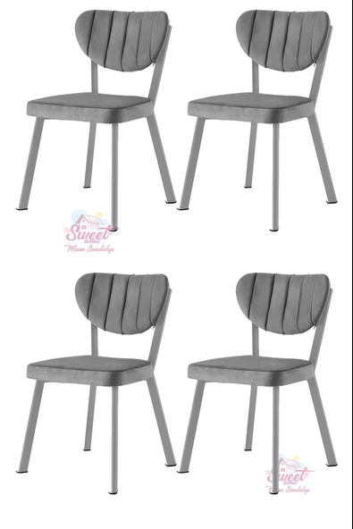 Esinti Metal Sandalye Renkli Ayak 4 Lü Set Cafe,Restaurant,Mutfak,Salon,Yemek Odası Sandalyesi ürün görseli 1