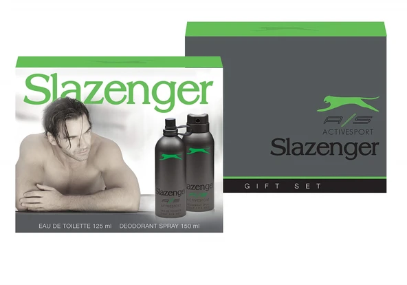 Slazenger Active Sport Eau de Toilette & Deodorant Set (Yeşil, 125+150 ml) ürün görseli 1