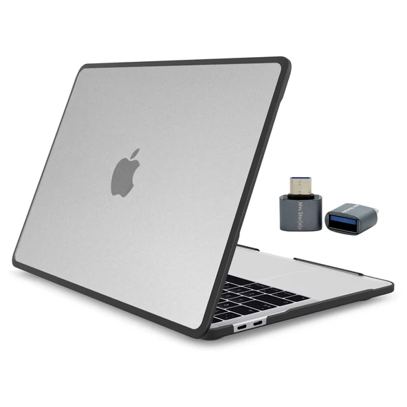MacBook Air 13.3 M1 Kılıf Outdoor Shockproof Hibrit Hard Case TPU Bumper Anti-Fingerprint Mat A1932 A2179 A2337 ürün görseli 1