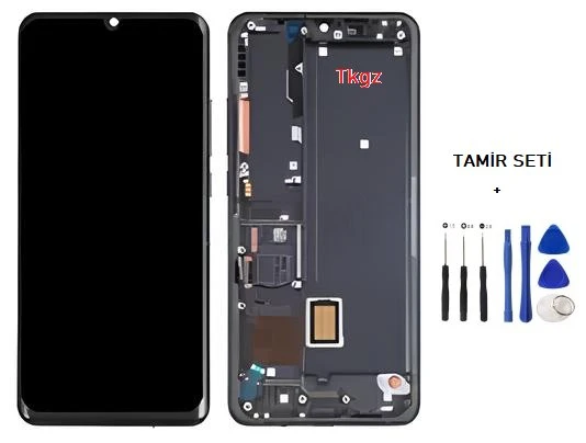 Xiaomi Mİ NOTE 10 Lite Lcd Ekran Dokunmatik Orijinal Kalite ÇITALI SİYAH + TAMİR SETİ ürün görseli 1