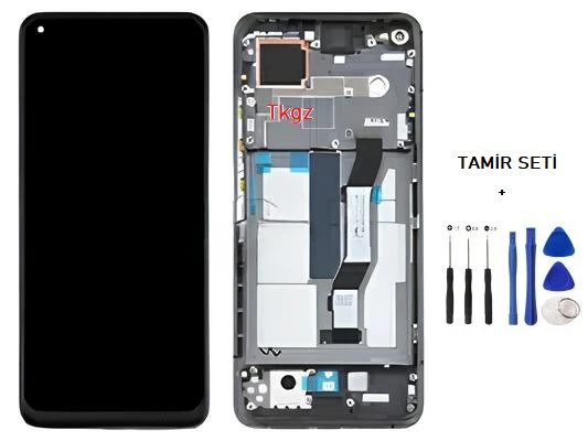 Xiaomi Mİ 10T PRO Lcd Ekran Dokunmatik Orijinal Kalite ÇITALI SİYAH + TAMİR SETİ ürün görseli 1